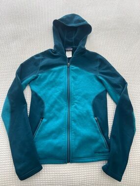 Patagonia Teal and Dark Teal Two-Tone Full-Zip Hoodie